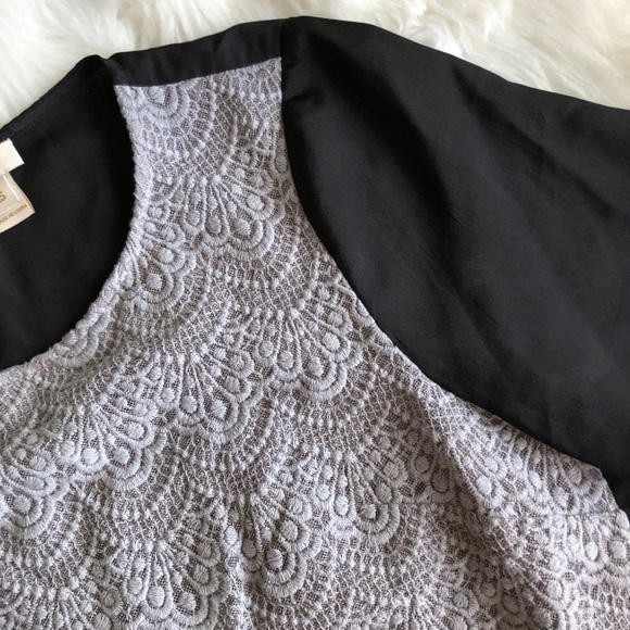 J.Crew Factory Grey lace Short Sleeve Tee - Picture 4 of 7